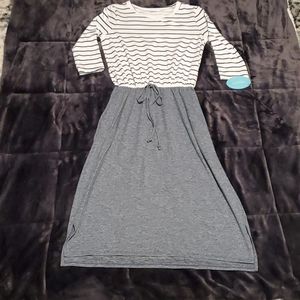 Reborn J Midi Two-Toned Dress